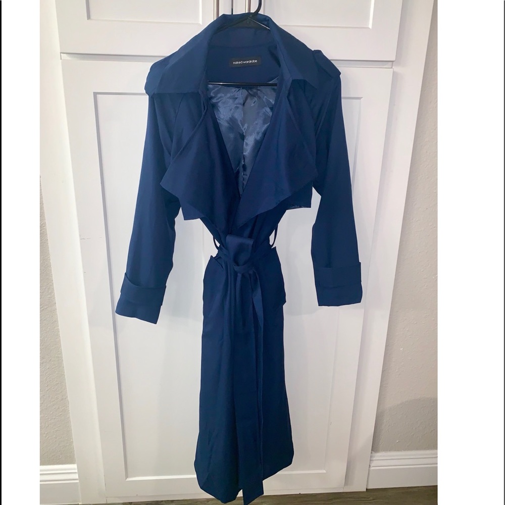 Naked Wardrobe Navy Trench Coat